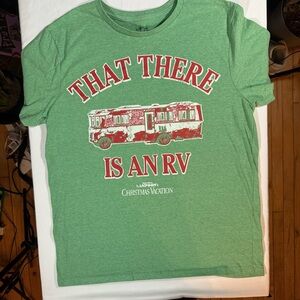 Green Graphic Tee with RV Design